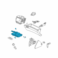 OEM Honda Accord Holder, Center *YR339L* (UW WOOD GRAIN) Diagram - 77299-SDA-A31ZD