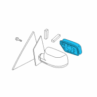OEM 2009 Nissan Quest Glass - Mirror, RH Diagram - 96301-5Z400