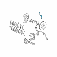 OEM 2009 Honda Odyssey Hose Set, Front Brake Diagram - 01464-SHJ-A00