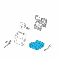 OEM 2010 Nissan Xterra Cushion Assembly - Front Seat Diagram - 87300-ZL20E