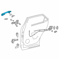 OEM 2019 Lexus NX300h Front Door Outside Handle Assembly, Right Diagram - 69210-48110-A1