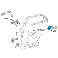 OEM 2020 Lexus RX350L Rear Door Lock Assembly, Left Diagram - 69060-48070