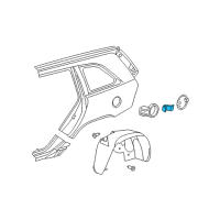 OEM 2005 Chrysler Pacifica Hinge-Fuel Filler Door Diagram - 5054034AA