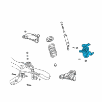 OEM 1999 Dodge Durango Suspension Knuckle Front Left, Left Diagram - 52106003