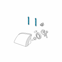 OEM 2010 Mercury Mountaineer Headlamp Assembly Retainer Diagram - 1L2Z-13N020-BA