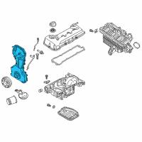 OEM 2017 Nissan Altima Cover Assembly-Front, Timing Chain Diagram - 13500-9HS0A