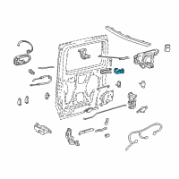 OEM 2005 Pontiac Montana Bracket Asm-Rear Side Door Center Roller Diagram - 25908840