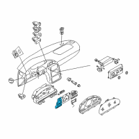 OEM 2000 Nissan Quest Tachometer Assembly Diagram - 24825-7B020