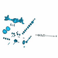 OEM 2011 Ram 3500 Axle-Service Front Diagram - 68065442AB