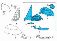 OEM 2022 BMW X5 OUTSIDE MIRROR HEATED WITH M Diagram - 51-16-8-080-283