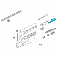 OEM Honda Civic Armrest Assembly, Right Front Door Lining (Deep Black) (Leather) Diagram - 83503-TEG-J11ZA