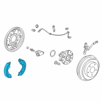 OEM 2013 Honda Insight Shoe, Rear Brake Diagram - 43153-SNA-A02