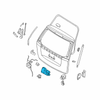 OEM 2008 Kia Sedona Tail Gate Latch Assembly Diagram - 812304D001