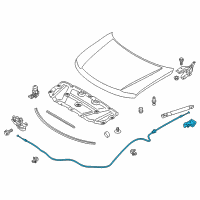 OEM 2021 Infiniti QX80 Hood Lock Control Cable Assembly Diagram - 65621-1ZS0A