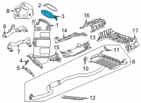 OEM 2021 Chevrolet Blazer Converter Clamp Diagram - 11603519