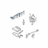 OEM Hyundai Tiburon Cable Assembly-Spark Plug No.3 Diagram - 27440-23700