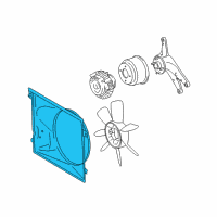 OEM 2020 Lexus GX460 Shroud, Fan Diagram - 16711-38170