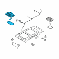 OEM 2012 Kia Sorento Lamp Assembly-Room Diagram - 928501U100J7