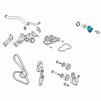 OEM Honda Cover, Thermostat Diagram - 19311-RGW-A00