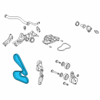 OEM 2010 Acura ZDX Belt, Power Steering Pump (Mitsuboshi) Diagram - 56992-RV0-A05