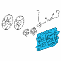 OEM 2011 Buick Regal Shroud-Engine Coolant Fan Diagram - 13241739