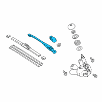 OEM 2020 Honda Civic Arm, Rear Wiper Diagram - 76720-TGG-A11