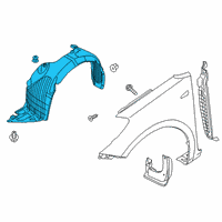 OEM 2017 Kia Forte Guard Assembly-Front Wheel Diagram - 86811B0000