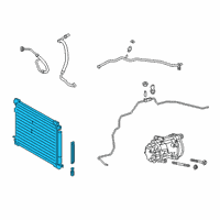 OEM 2021 Lexus ES250 CONDENSER Assembly, Supp Diagram - 884A0-06090