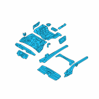 OEM Kia Panel Complete-Rear Floor Diagram - 655002G550