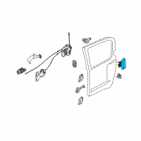 OEM 2010 Nissan Armada Rear Door Outside Handle Assembly Right Diagram - 82606-7S002