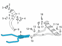 OEM BMW X6 FRONT SILENCER WITH FRONT PI Diagram - 18-30-5-A1B-2E1
