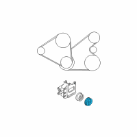 OEM 2003 Hyundai Santa Fe Tensioner Assembly Diagram - 57212-3A000