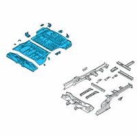 OEM 2020 Hyundai Palisade Panel Complete-Rear Floor Diagram - 65500-S8000