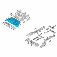 OEM 2020 Hyundai Palisade Panel Assembly-Rear Floor, FRT Diagram - 65511-S9000