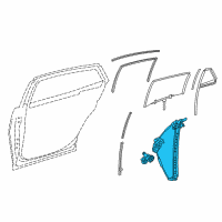 OEM Lexus LS500h Regulator Assembly, Rear Door Window Diagram - 69830-50080