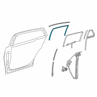 OEM 2021 Lexus LS500h Run, Rear Door Glass Diagram - 68142-50040