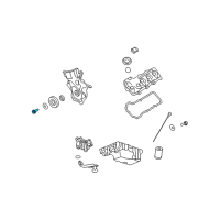 OEM 2011 Mercury Grand Marquis Damper & Pulley Bolt Diagram - F5RZ-6A340-B