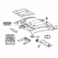 OEM Toyota GR Supra Sunvisor Holder Diagram - 74348-WAA01