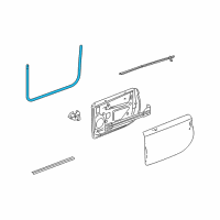 OEM 2004 Chevrolet SSR Weatherstrip Asm-Front Side Door Diagram - 15228407