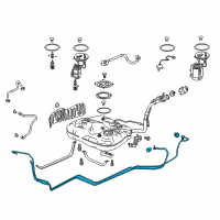 OEM 2021 Honda Odyssey Pipe Set, Fuel Diagram - 16050-THR-A00