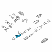 OEM 1994 Nissan Quest Exhaust Tube Assembly, Front Diagram - 20020-0B711