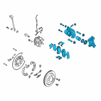 OEM 2022 Kia Sportage Rear Wheel Brake Assembly, Left Diagram - 58210D3000