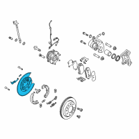 OEM 2016 Hyundai Tucson Plate Assembly-Rear Brake Back, LH Diagram - 58251-D3000