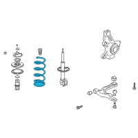 OEM 2007 Honda Pilot Spring, Front Diagram - 51401-S9V-A02