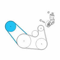 OEM 2016 Scion iA Water Pump Belt Diagram - 90118-WB464