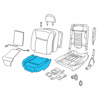 OEM 2005 Lincoln Town Car Seat Cushion Pad Diagram - 5W1Z-54632A23-BA