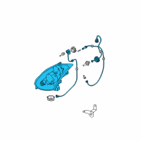 OEM 2004 Infiniti G35 Headlamp Housing Assembly, Right Diagram - 26025-AM801