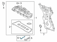 OEM 2020 Ford Explorer Lower Cover Gasket Diagram - K2GZ-6584-B