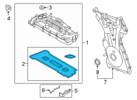 OEM 2022 Ford Bronco Valve Cover Gasket Diagram - K2GZ-6584-C