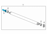 OEM 2020 Chevrolet Silverado 3500 HD Slip Yoke Diagram - 84620579